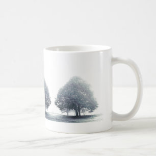 Grey Lime Trees in Fog, Wales Coffee Mug