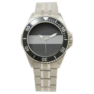 Grey Line Corrections Stainless Men's Watch