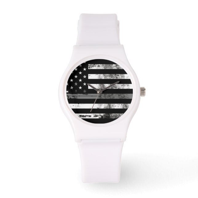 Grey Line Flag Correctional Officer Women's Watch (Front)