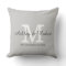 Grey Linen Coal White Monogram Wedding Keepsake