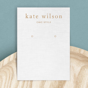 Grey Linen (image) Earring Display Card