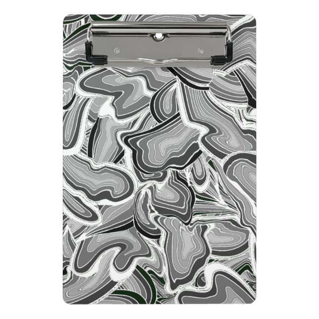 Grey Liquid Notebook Mini Clipboard (Front)