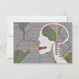 grey logicskull invitation