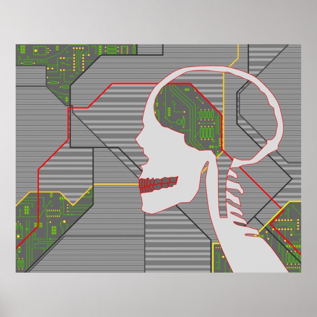 grey logicskull poster (Front)