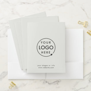 Grey Logo   Business Corporate Modern Minimalist Pocket Folder