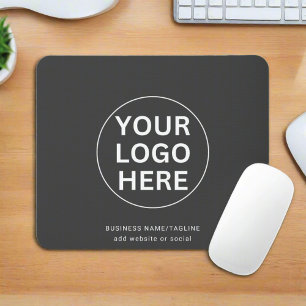 Grey Logo l  Business Company Corporate Branding Mouse Mat