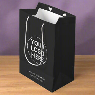 Grey Logo l Professional Business Corporate  Medium Gift Bag