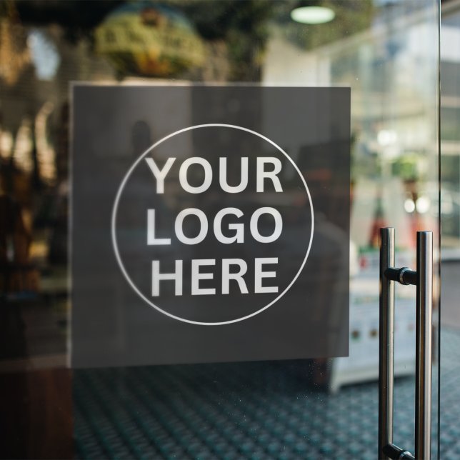 Grey Logo l Professional Company Business Promo Window Cling (Creator Uploaded)