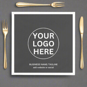 Grey Logo l Professional Corporate Events Branded Napkin