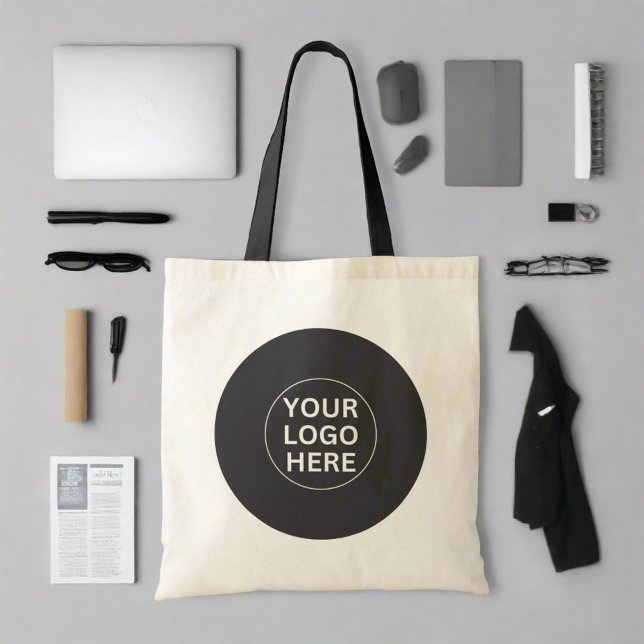 Grey Logo l Professional Corporate Swag Circle Tote Bag (Creator Uploaded)