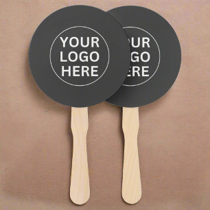 Grey Logo l Promotional Company Event Hand Fan