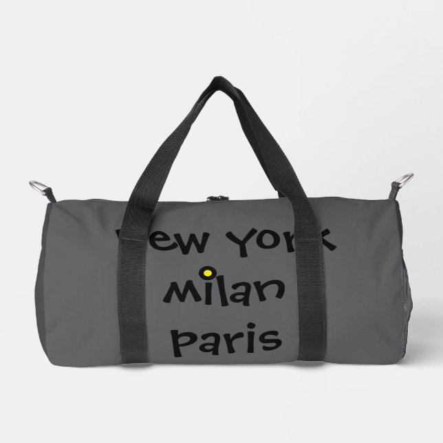 Grey London Milan Ibiza Duffle Travel Gym Bag (Front)