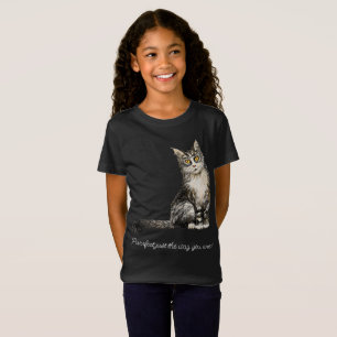 Grey long haired cat T-Shirt