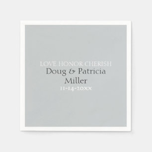Grey Love Honour Cherish Napkin