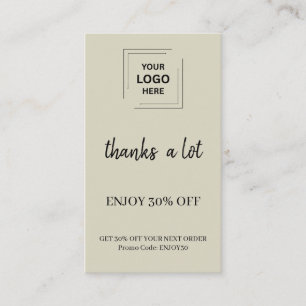 Grey Loyalty Rewards Customer Appreciation Discount Card