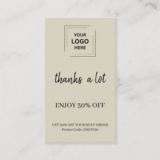 Grey Loyalty Rewards Customer Appreciation Discount Card (Front)