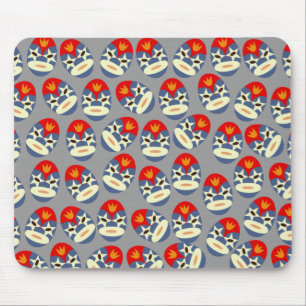 Grey Lucha Libre Masks Mouse Mat