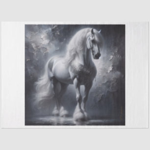 Grey Majestic Horse Decoupage Tissue Paper