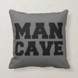 Grey Man Cave Pillow