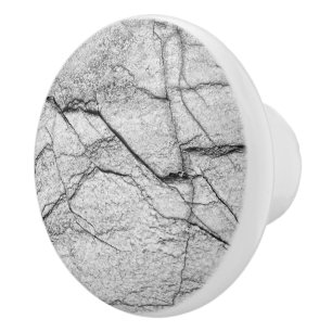 Grey Marble Dappled Concrete Ceramic Knob