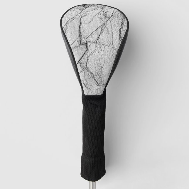 Grey Marble Dappled Concrete Golf Head Cover (Front)