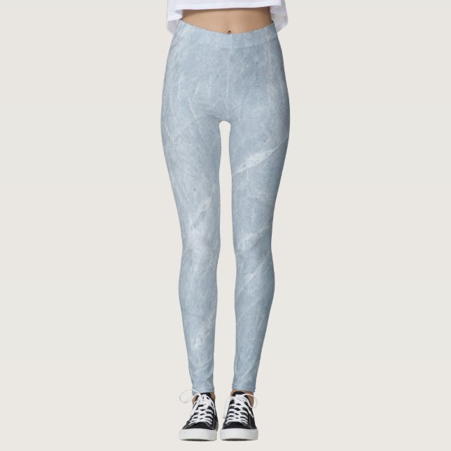Grey Marble Effect Leggings (Front)