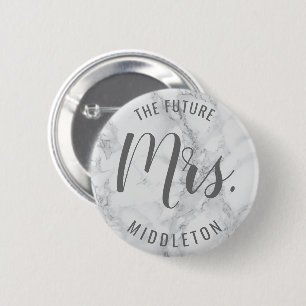 Grey Marble - Future Mrs. 6 Cm Round Badge
