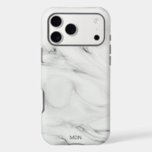 Grey Marble Geode with Monogram