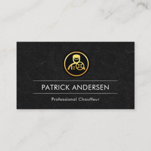 Grey Marble Grunge Texture Chauffeur Business Card