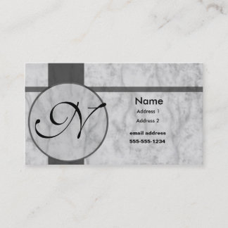 grey marble inlay business card
