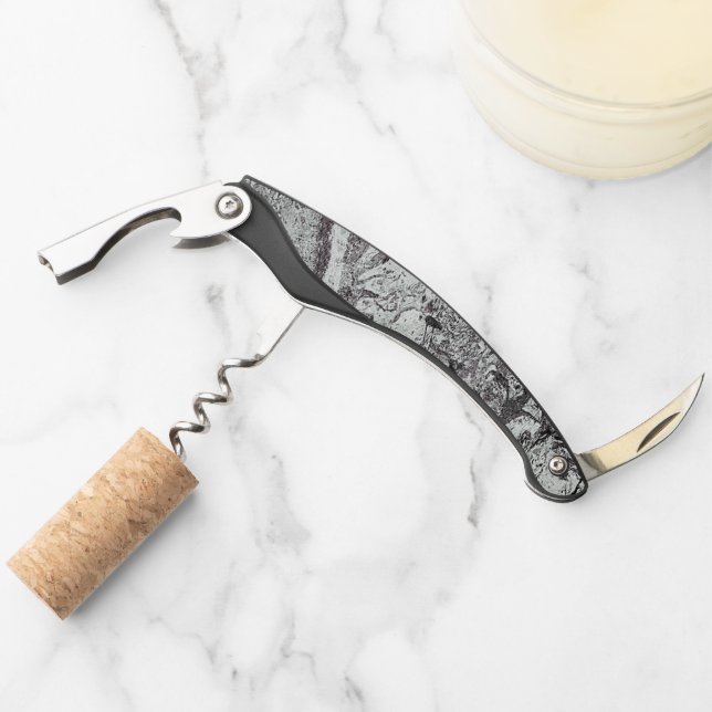 Grey Marble Look Corkscrew (Front)