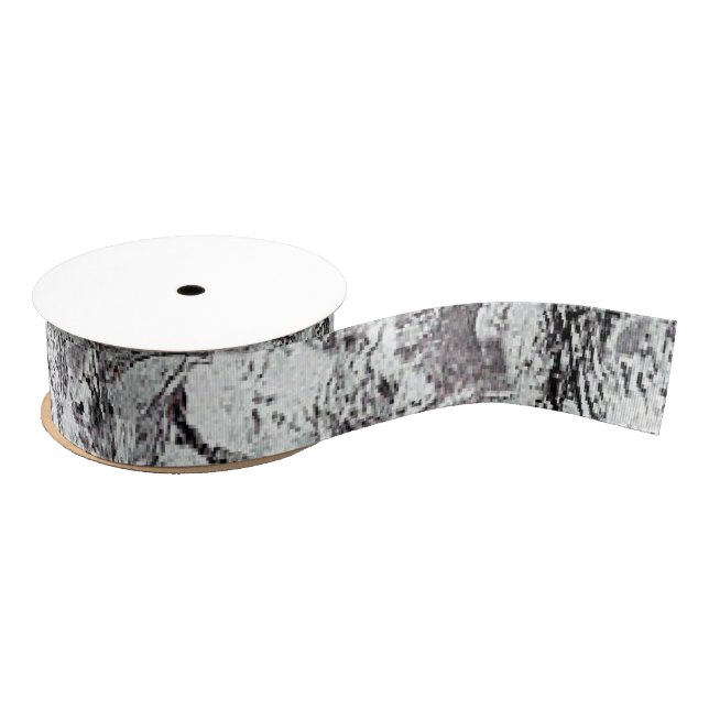 Grey Marble Look Grosgrain Ribbon (Spool)