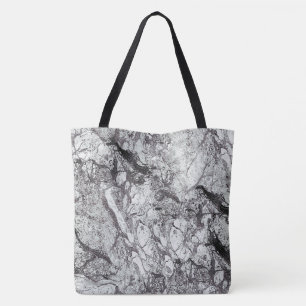 Grey Marble Look Tote Bag