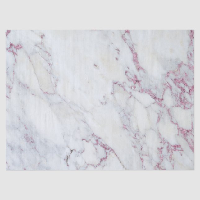 Grey Marble Pink Sparkles Accent Tissue Paper (Front)