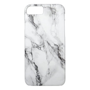 Grey Marble Stone Black Crack iPhone 8/7 Case