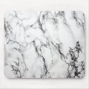 Grey Marble Stone Black Grain Mouse Mat