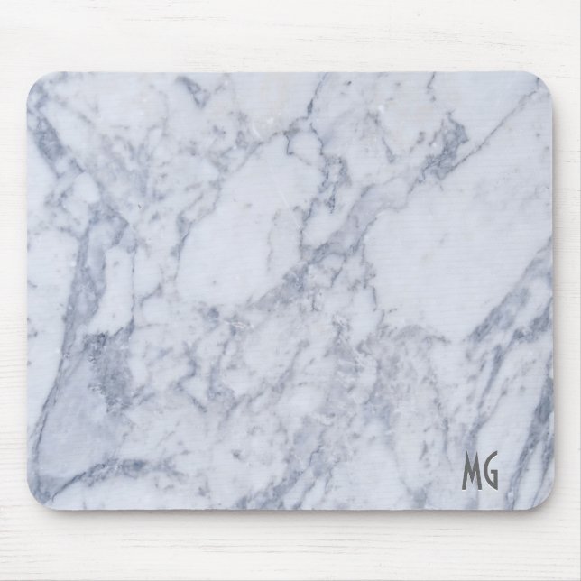 Grey Marble Stone Pattern Mouse Mat (Front)