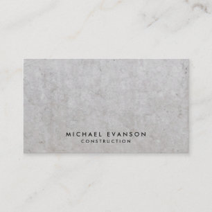 Grey Marble Stone Pattern Simple Construction Business Card