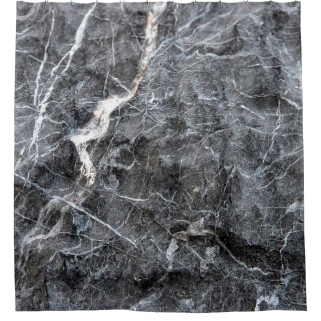 Grey marble stone shower curtain (Front)