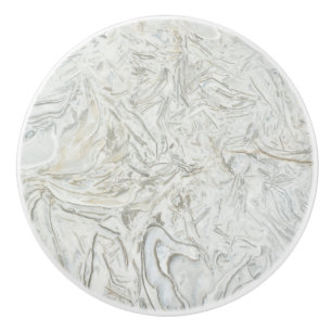 Grey marble surface pattern ceramic knob