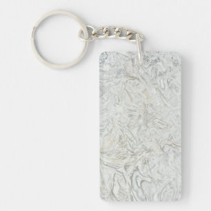 Grey marble surface pattern key ring