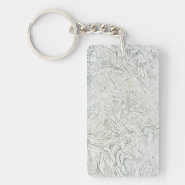 Grey marble surface pattern key ring (Front)