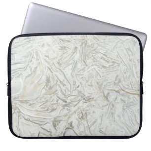 Grey marble surface pattern laptop sleeve