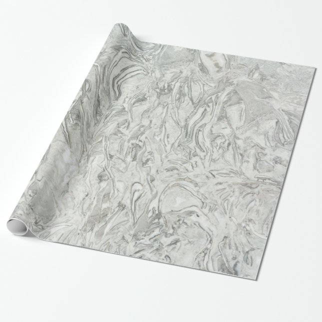 Grey marble surface pattern wrapping paper (Unrolled)
