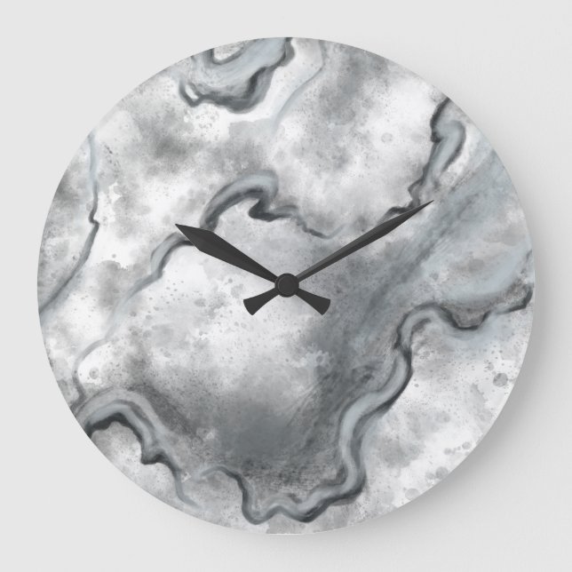 Grey Marble Wall Clock  (Front)