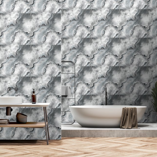 Grey Marble Wallpaper  (Bathroom)