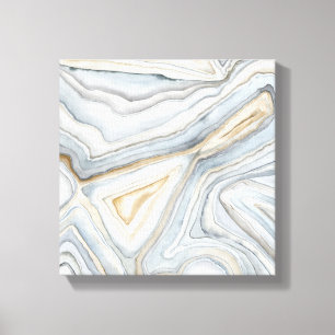 Grey Marbled Abstract Design Canvas Print