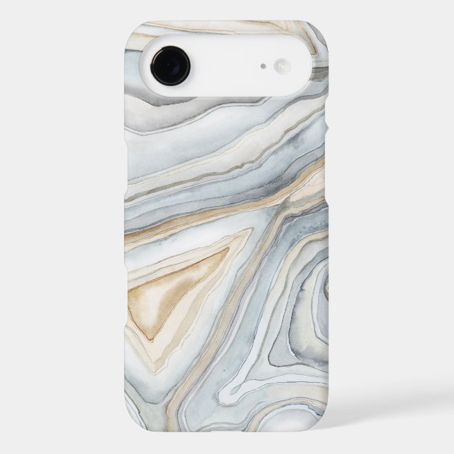 Grey Marbled Abstract Design Case-Mate iPhone Case (Back)