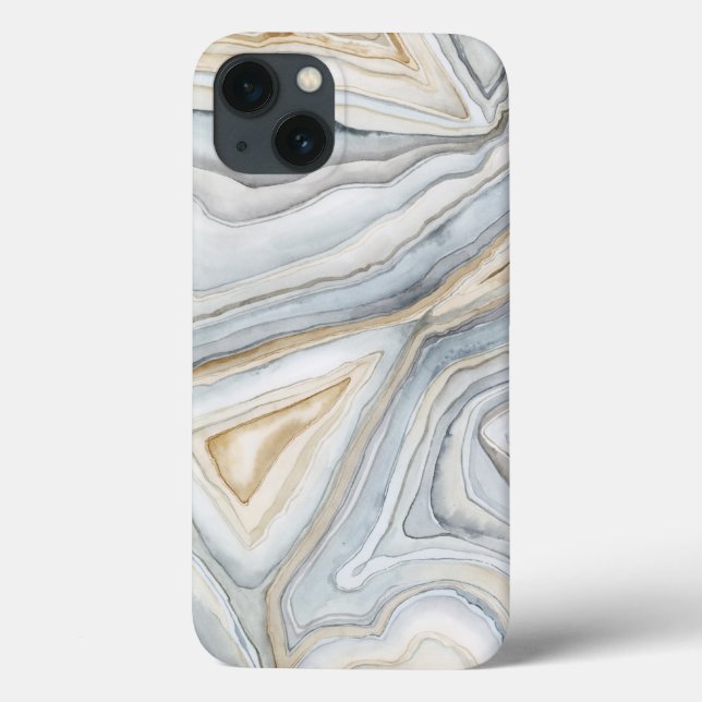 Grey Marbled Abstract Design Case-Mate iPhone Case (Back)