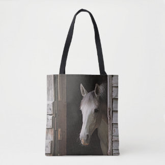 Grey Mare Horse Tote Bag